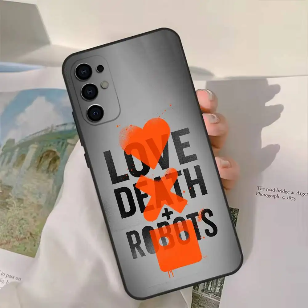 حافظة هاتف L-Love Robots d-DeathS لهاتف سامسونج S25,24,21,22,23,30,Ultra,20,Plus,Fe,Lite,Note غطاء ناعم أسود