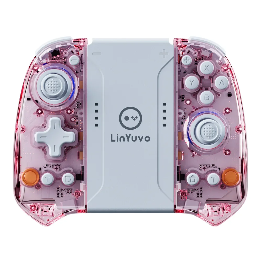 لوحة ألعاب LinYuvo اللاسلكية KS58 للتبديل وOLED مع توربو/الاهتزاز/الدوران ذو 6 محاور/وظيفة الاستيقاظ/القاعة الروك، لوحة ألعاب طويلة العمر