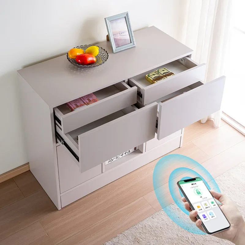 Multifunctional hidden compartment storage cabinet, home drawer-style large-capacity hidden secret cabinet, solid wood safe
