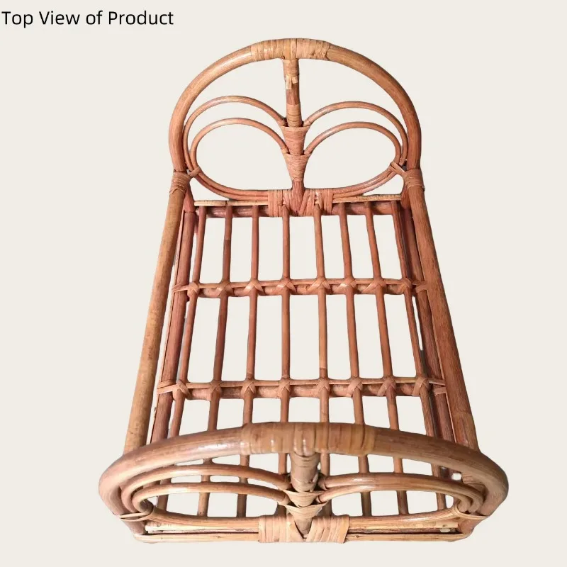 Letto e cestino in rattan intrecciato a mano marrone Puntelli per fotografia neonato Mobili per servizio fotografico per bambini Decorazioni per la casa Ricordo di crescita per i servizi