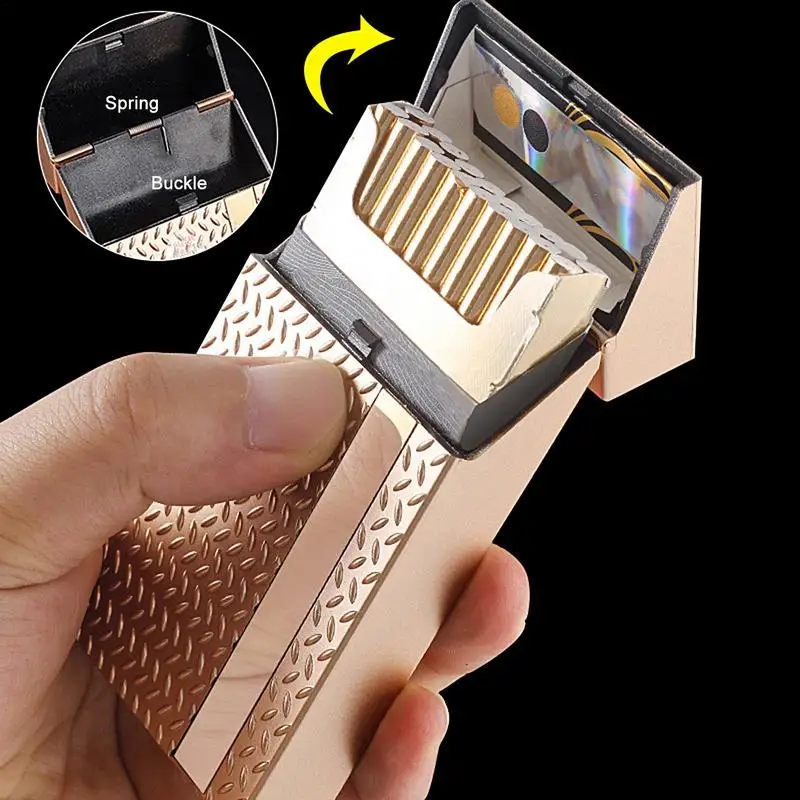 Extended Cigarette Case Portable Hand Roll Cigarettes Holder Storage Container Box For Holding 20 Cigars Cigarette Accessories