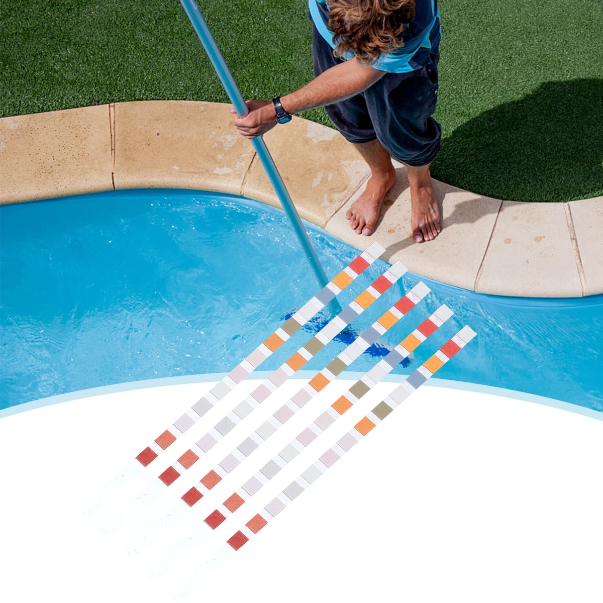 

50Pcs Water Quality Testing Paper 14-in-1 Pool Test Strips Fast Reading PH Chlorine Hardness Alkalinity Cyanuric Acid