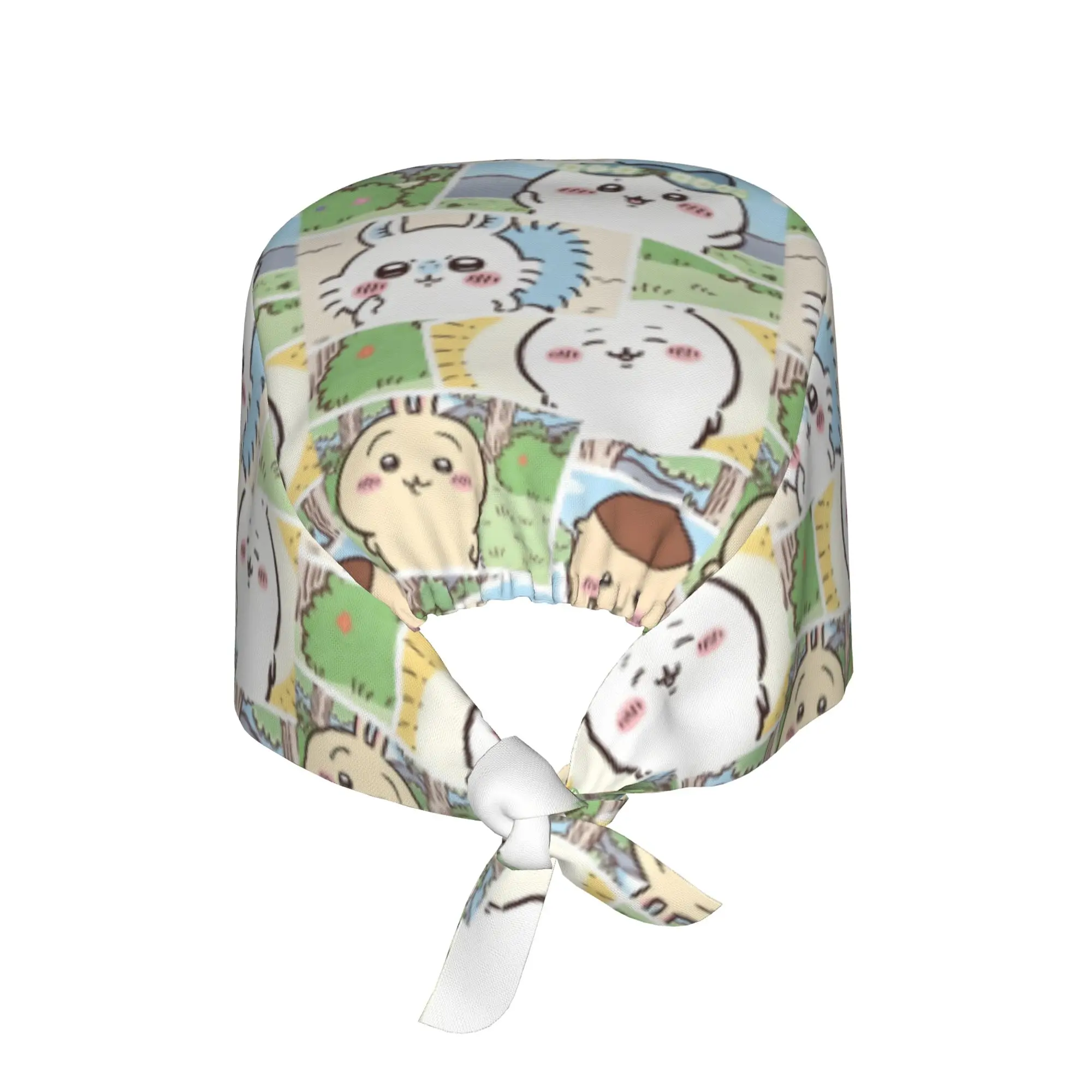 Custom U-Usagies Mangas Breathable Nursing Work Cap Surgical Scrub Caps Nurse Medical Cap  Work Scrubs Hat for Medical Surgical