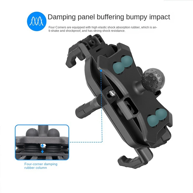 Motorcycle Mobile Phone Bracket Bicycle Shockproof Mobile Phone Bracket Electric Vehicle Cell Phone Holder