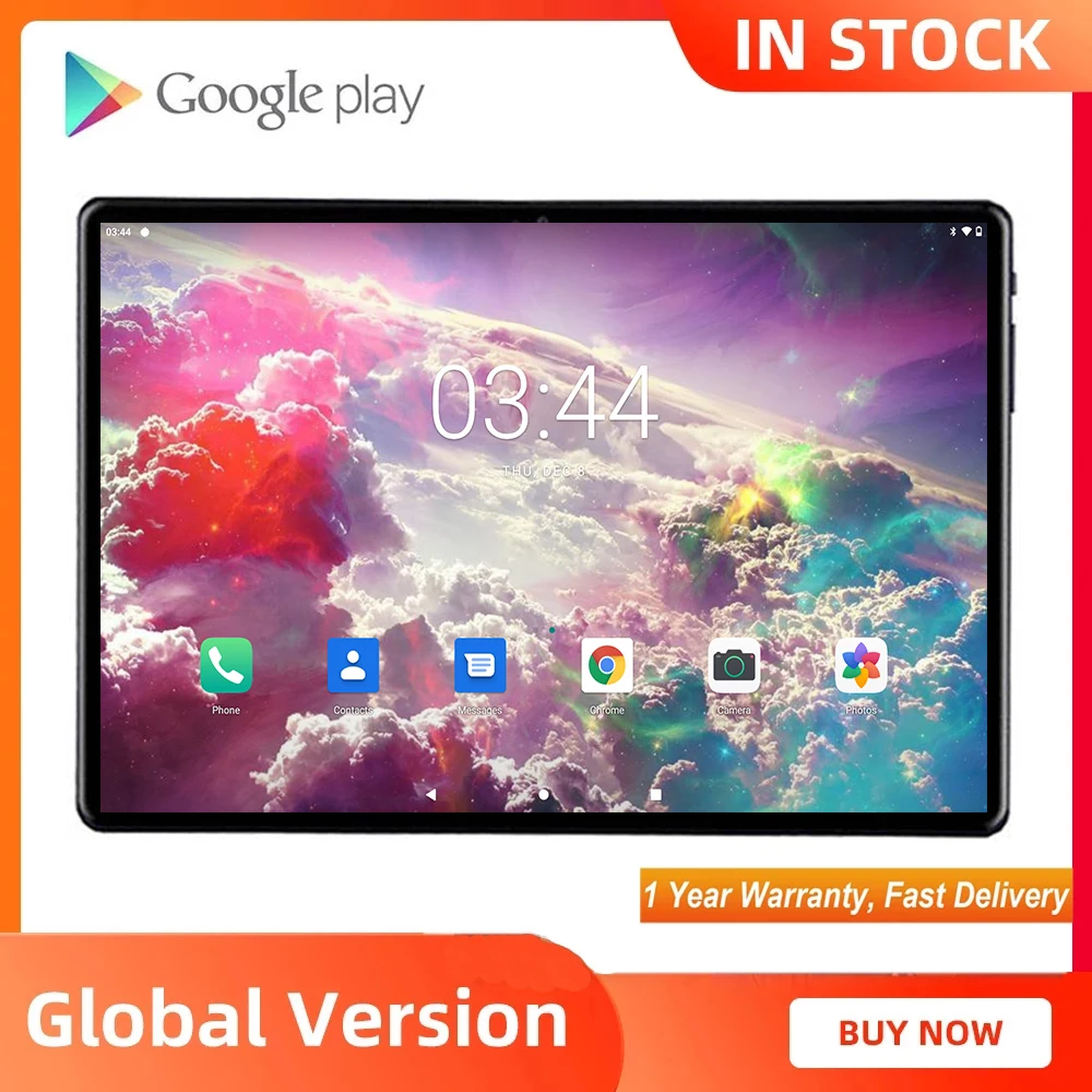 Tablette Android 10.0 de 10 pouces, nouvelle Version de Google, double carte SIM, 4G LTE, appel téléphonique, IPS 2.5D, verre pour enfants, 10 10.1 + cadeaux