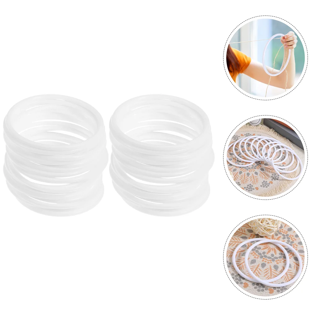 30 Pcs Dream Catcher Accessories Macrame Hoop Rings Clothes Rack Heavy Duty White Bottle Caps Apron