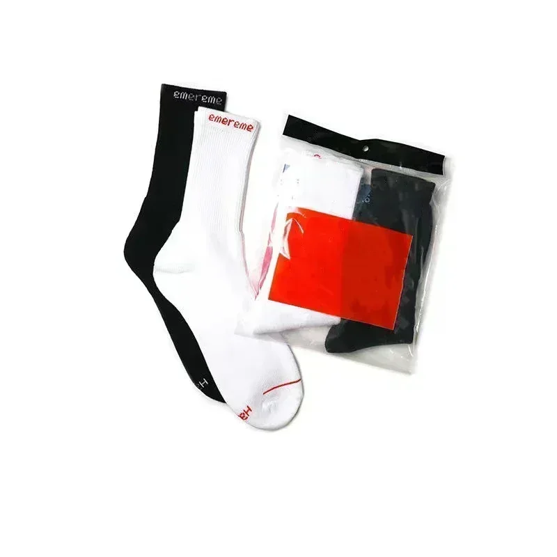 Accessories Belt & Sleeve & Socks Mens Sock Set Ins Tide Street Wear All-Match Black White Sports Long Socks