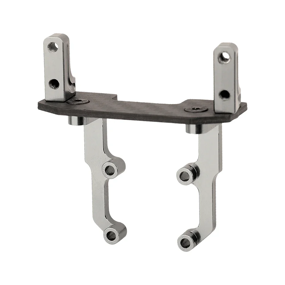 Carbon Fiber Metal Servo Mount Stand with Steering Link for 1/10 RC Crawler Car Axial SCX10 II 90046 AR44 Axle Upgrade Parts - Image 3