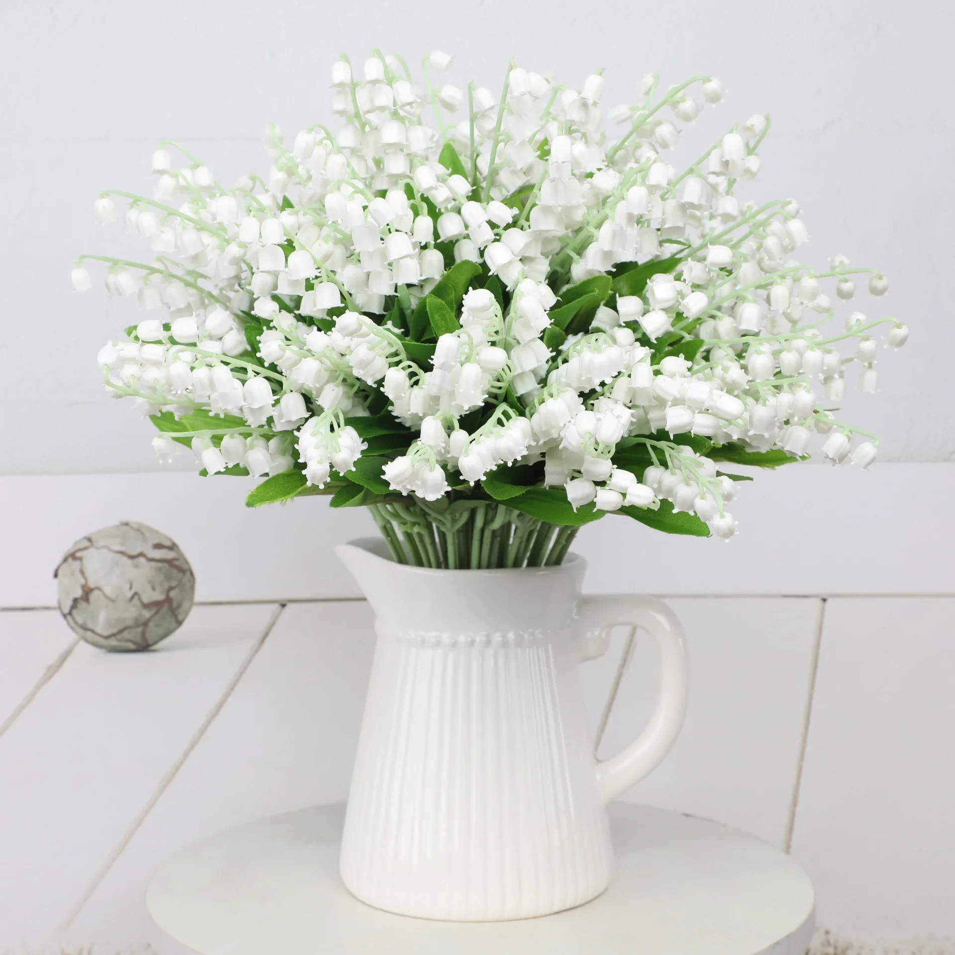 10 Simulated Green Plants Lily Valley Wedding Bouquet Home Decoration Flower Supplies Decoration White Luxury Wedding Decoration