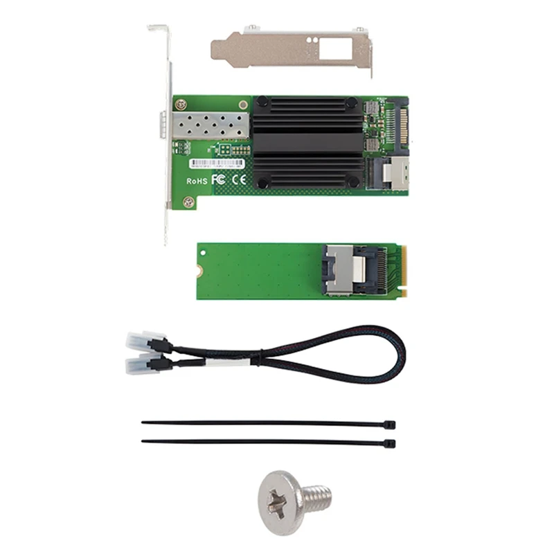 SFP+M.2 10G For  82599 EN Chip Single Port Ethernet Network Adapter X520-DA1,Excluding 10G Fiber Optic Modul