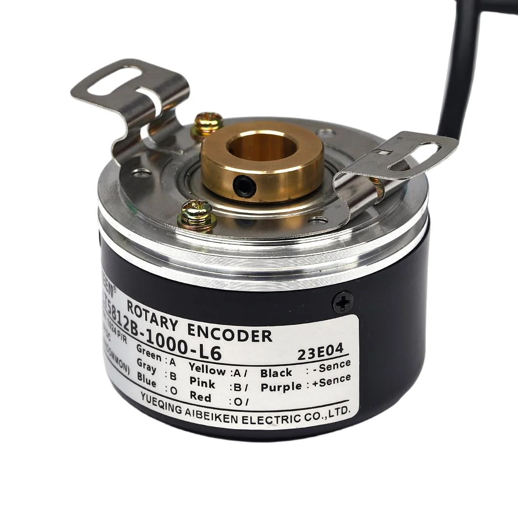 ABILKEEN 58MM Incremental Rotary Encoder 10/12/14/15MM Through-Hole Shaft 100~5000PPR Photoelectricity Rotary Encoder