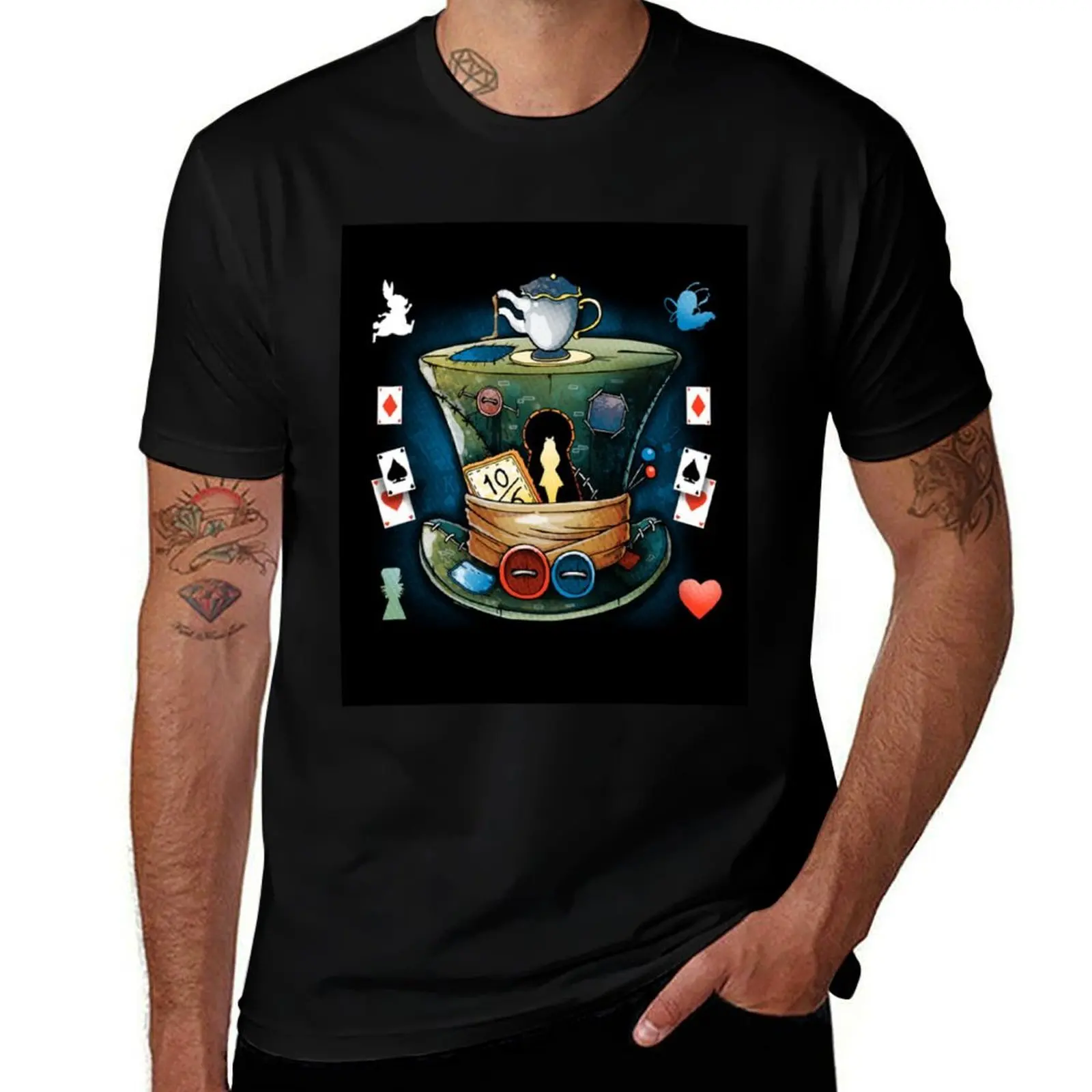 Crazy hatter T-Shirt Classic Basic Casual T-Shirt