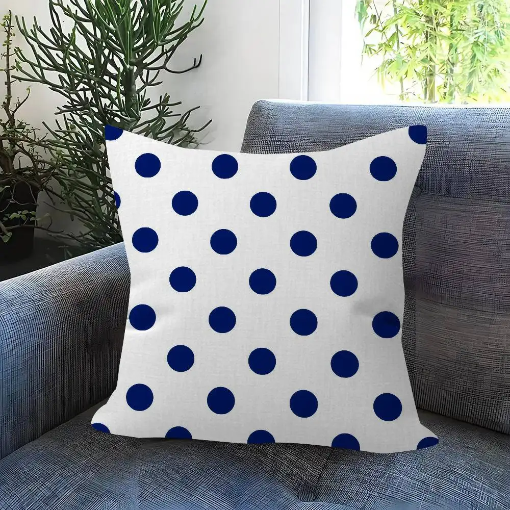 Modischer Polka-Dot-Figurenkissenbezug, Dekorativer Kissenbezug für Feiertage – Detail 10