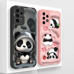 For Samsung A23 Case Cute Panda Phone Cases For Samsung Galaxy A 23 Liquid Silicone Back Cover For Samsung A 23 4G 5G Soft Funda