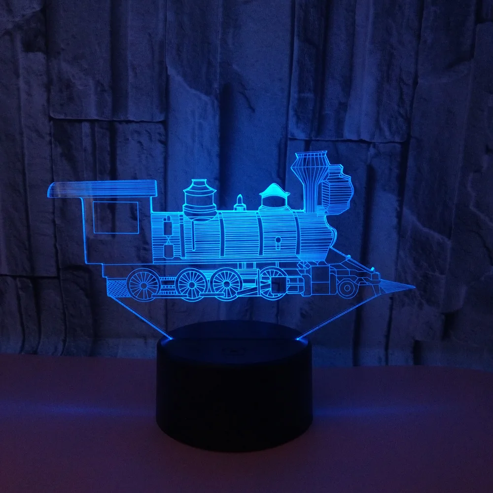 Nighdn Zug 3d Lampe Illusion führte Nachtlicht 7 Farbwechsel Nacht lampe für Raum dekoration Zug Spielzeug für Kinder Geburtstags geschenke