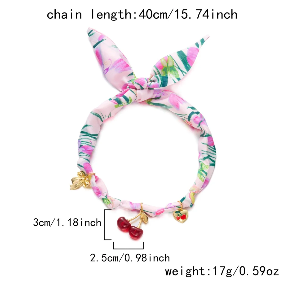 Mehrschichtiger roter Kirschherz-Schal, Y-förmige lange Halskette für Damen und Herren, süße Erdbeerblume, künstliche Perlen-Choker-Schmuckstücke – Detail 28