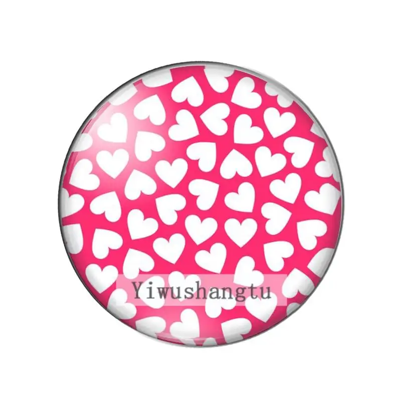 New sweet heart love valentine\'s day 8/10mm/12mm/18mm/20mm/25mm Round photo glass cabochon demo flat back Making findings ZB0543