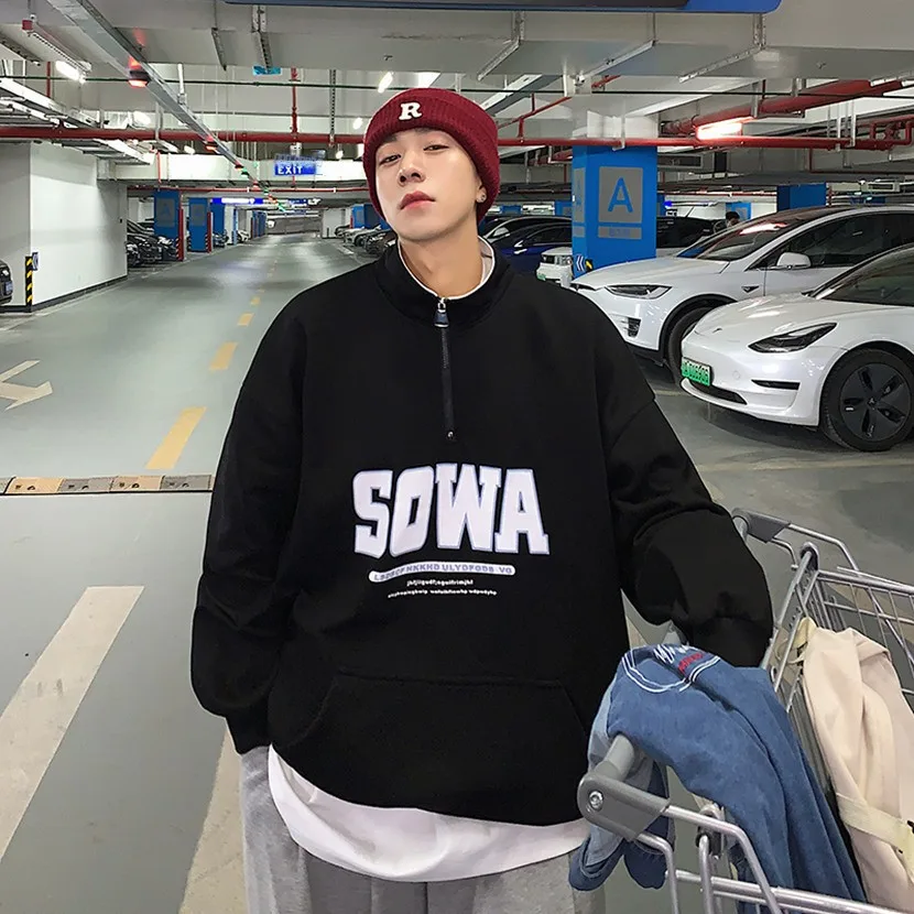 

Мужская толстовка на молнии с капюшоном, весна-осень, свободный крой, в стиле Hong Kong Sle, модный бренд, повседневная одежда, удобная посадка