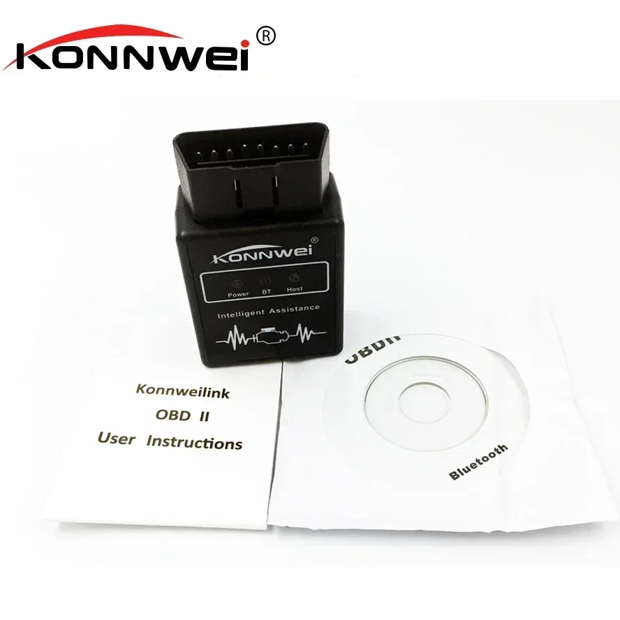 A+KONNWEI KW912 OBDII Bluetooth 3.0 OBD2 OBD V1.5 II Auto Code Scanner Adapter Scan Tool Error Diagnostic Tester Kw 912