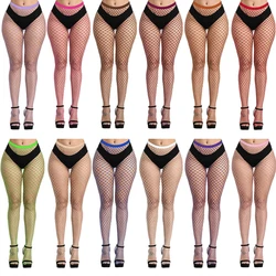 Coloured Fishnets 20 Colours 4 Different Grid Sizes Colorful Fishnet Tights Super Elastic Fishnet Stockings Women's Pantyhose