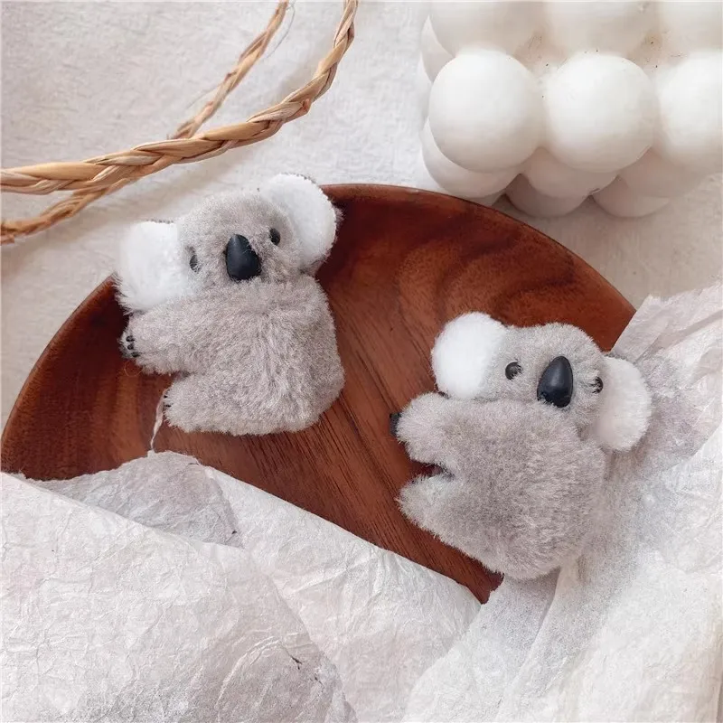 New Style Korean Cartoon Lovely Koala Plush Hair Claw Creative Sweet Cool Hairpins Cute Furry Hair Clip Kawaii Playful Headwear