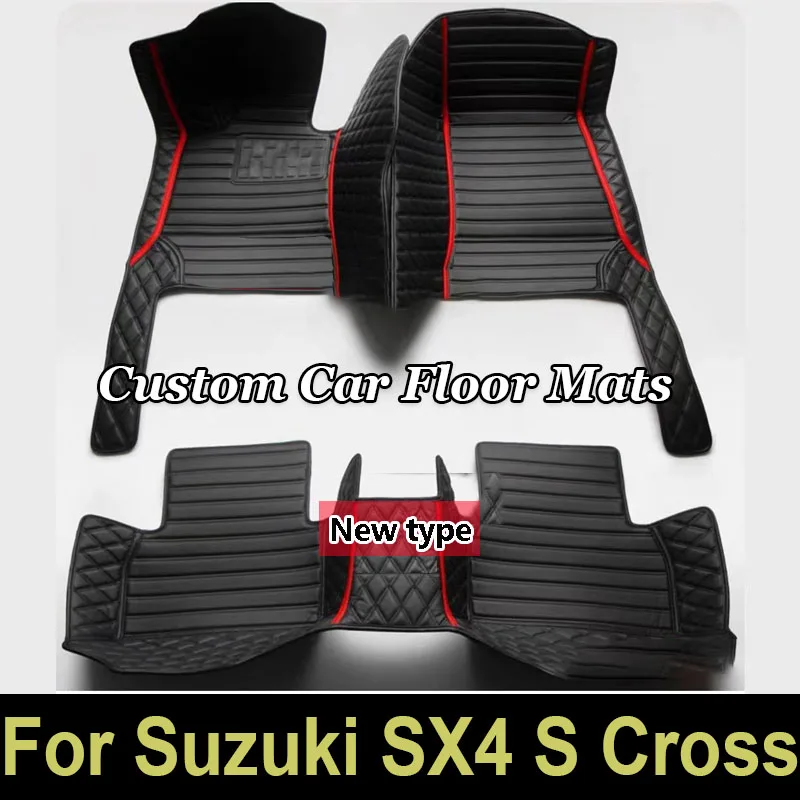 

Автомобильные коврики для Suzuki SX4 S Cross 2020 ~ 2022, аксессуары для интерьера автомобиля, кожаные коврики, подставки для ног