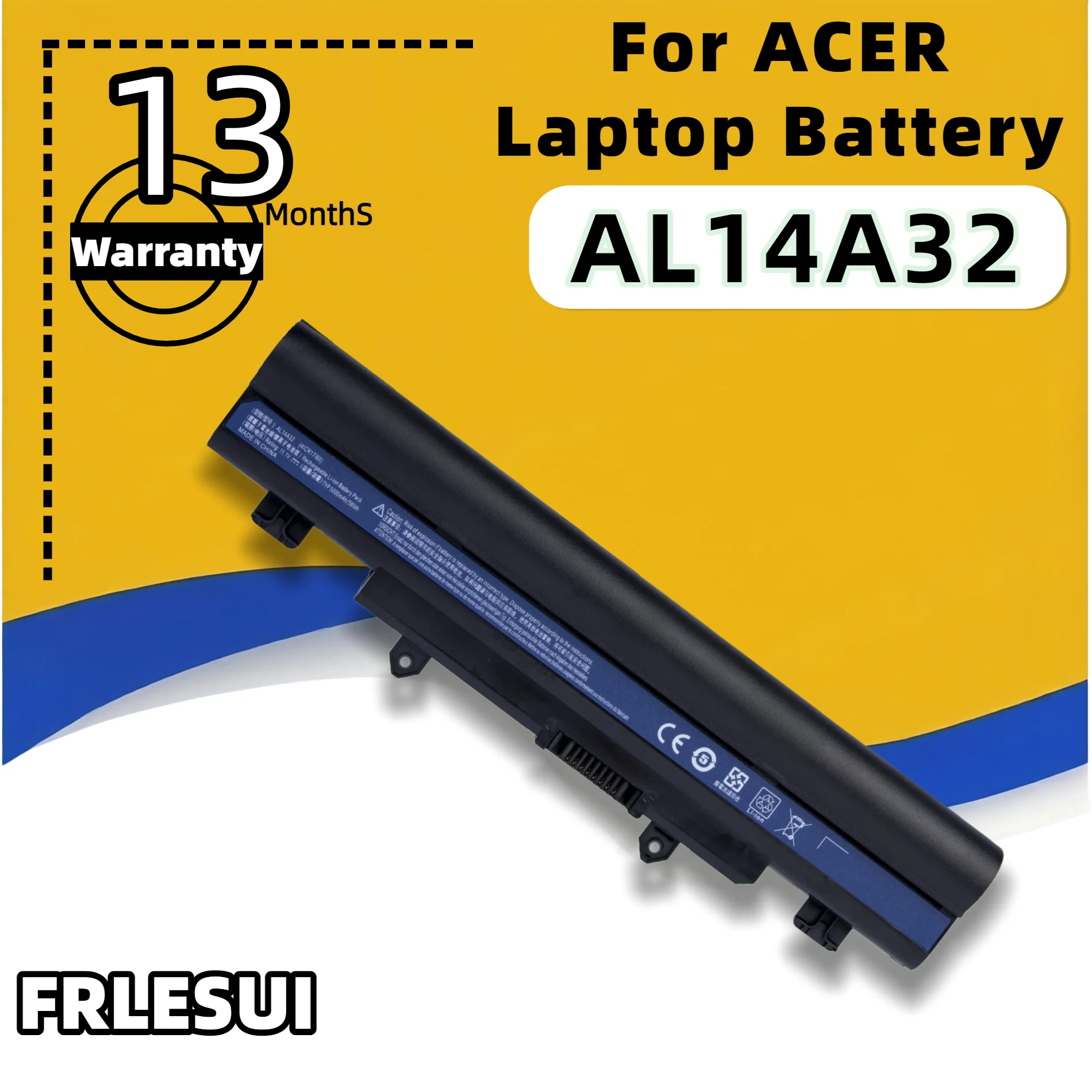FRLESUI AL14A32 For Acer Laptop Battery Acer TravelMate P246 Series (P246, P246-M, P246-MG, P246M-M, P246M-MG)13 months Warranty