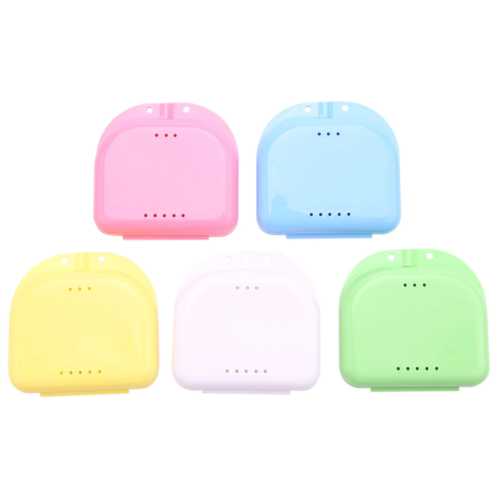 Retainer Case 5Pcs Mouth Guard Case Orthodontic Dental Retainer Box Denture Storage Container