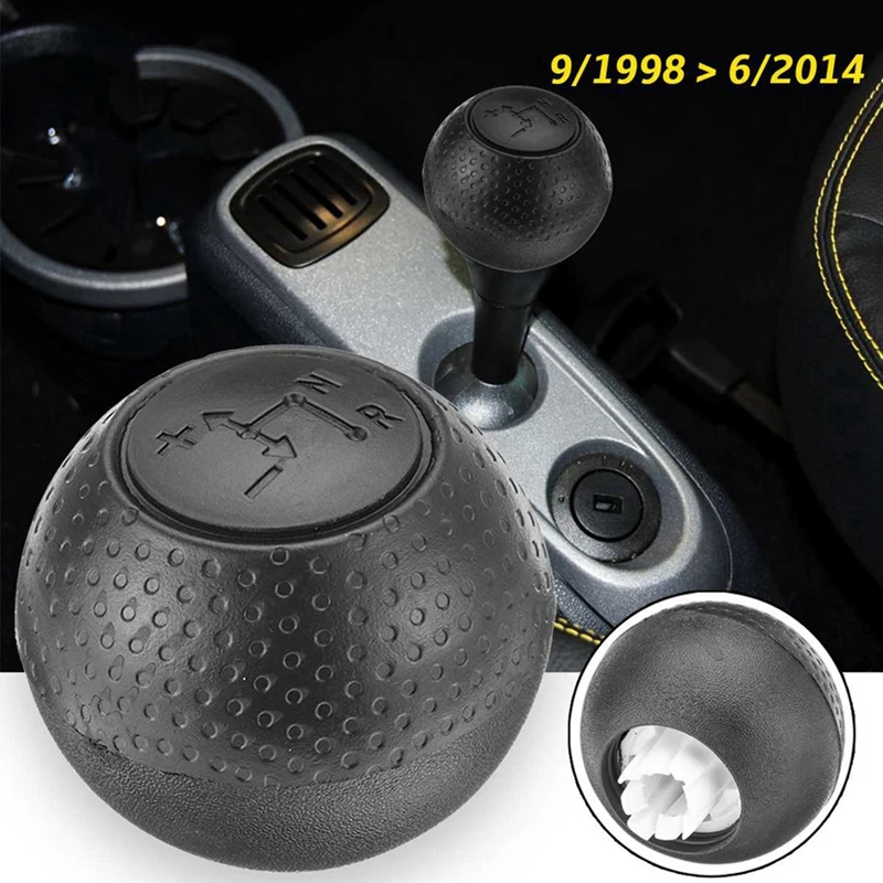 2Piece Car Automatic Gear Shift Knob Shifter Handball Replacement Parts For Mercedes Smart Fortwo 450 9/1998-6/2014