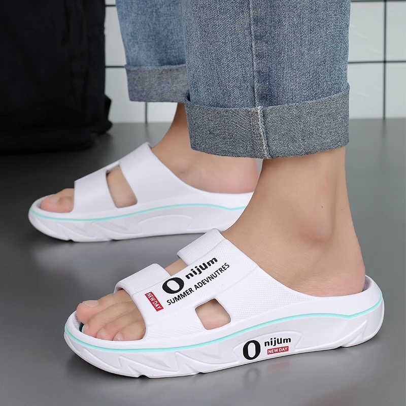 Nuevas Pantuflas de Verano para Hombre, Sandalias de Playa para Interiores, Sandalias Suaves de EVA para Exteriores, Chanclas para Hombre y Mujer, Pantuflas Casuales para Baño