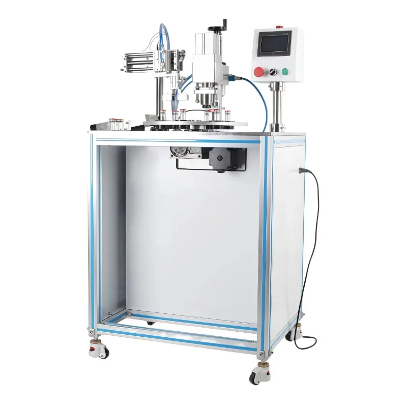 

2025 Автоматическая машина для укупорки небольших бутылок, машина для запечатывания стеклянных бутылок с алюминиевой откидной крышкой и пневматической укупоркой роторного диска