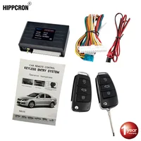 Hippcron-cerradura Central de puerta de coche, sistema de entrada sin llave, botón de arranque y parada, Kit Central de llavero, coche Universal de 12V