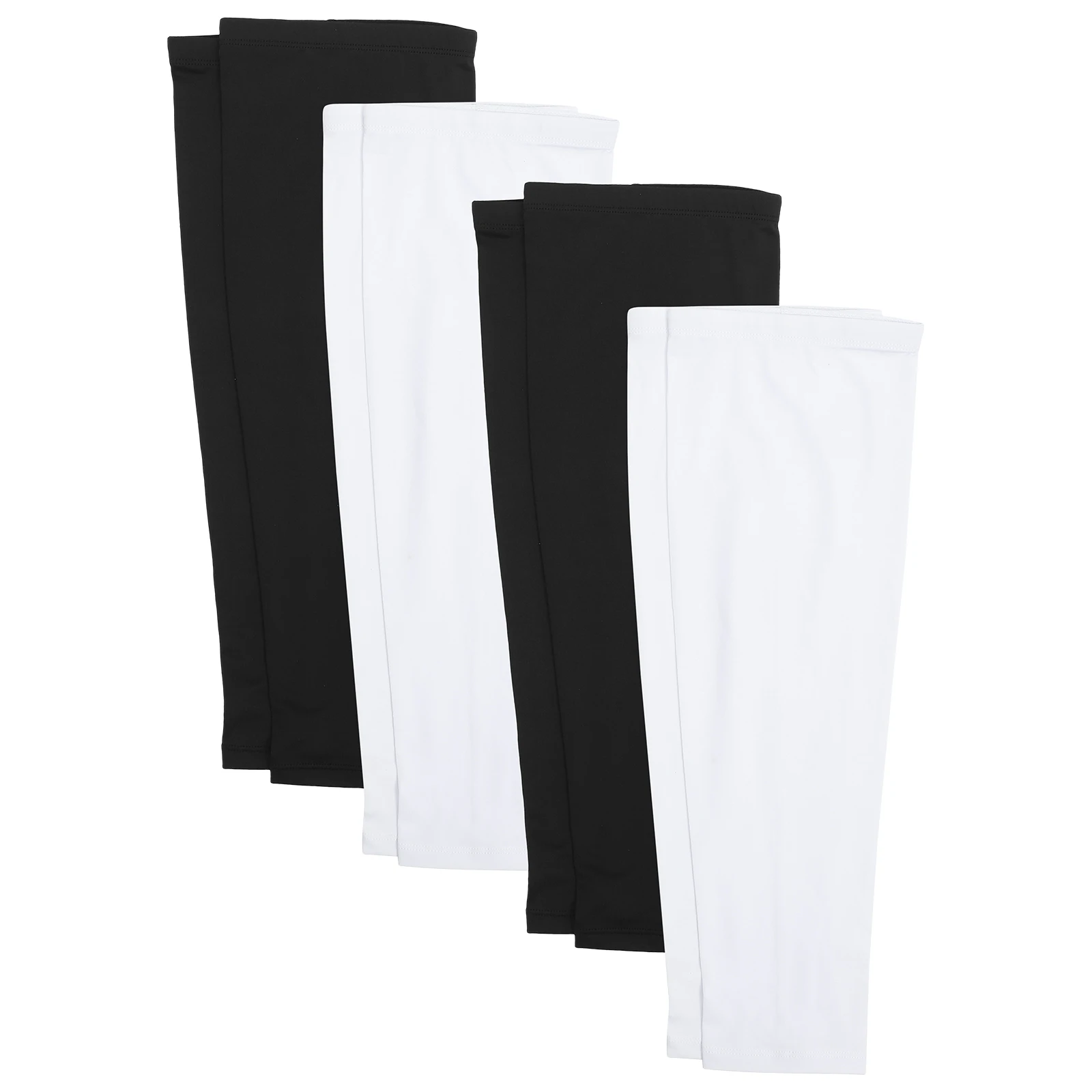 

8pcs White XL Black Knee Pads Calf Support Protective Sleeve Compression Leg Shin Football Leg Sleeves for Men