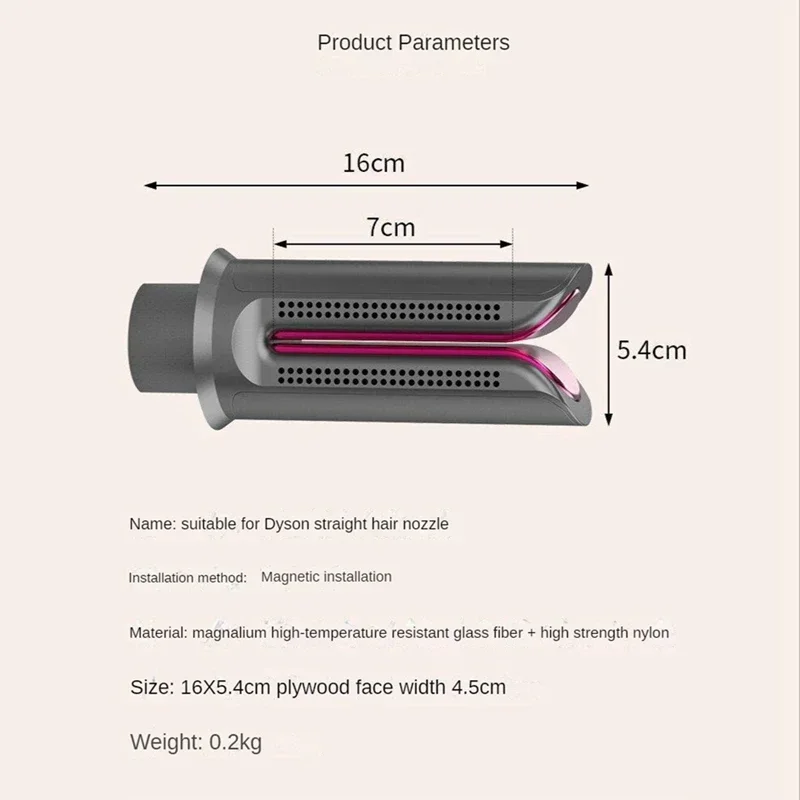 For Dyson HD01/HD02/HD03/HD04/HD08/HD15 Hair Dryer Straight Hair Nozzle Straight Board Clip Straightening Styling Tools Parts