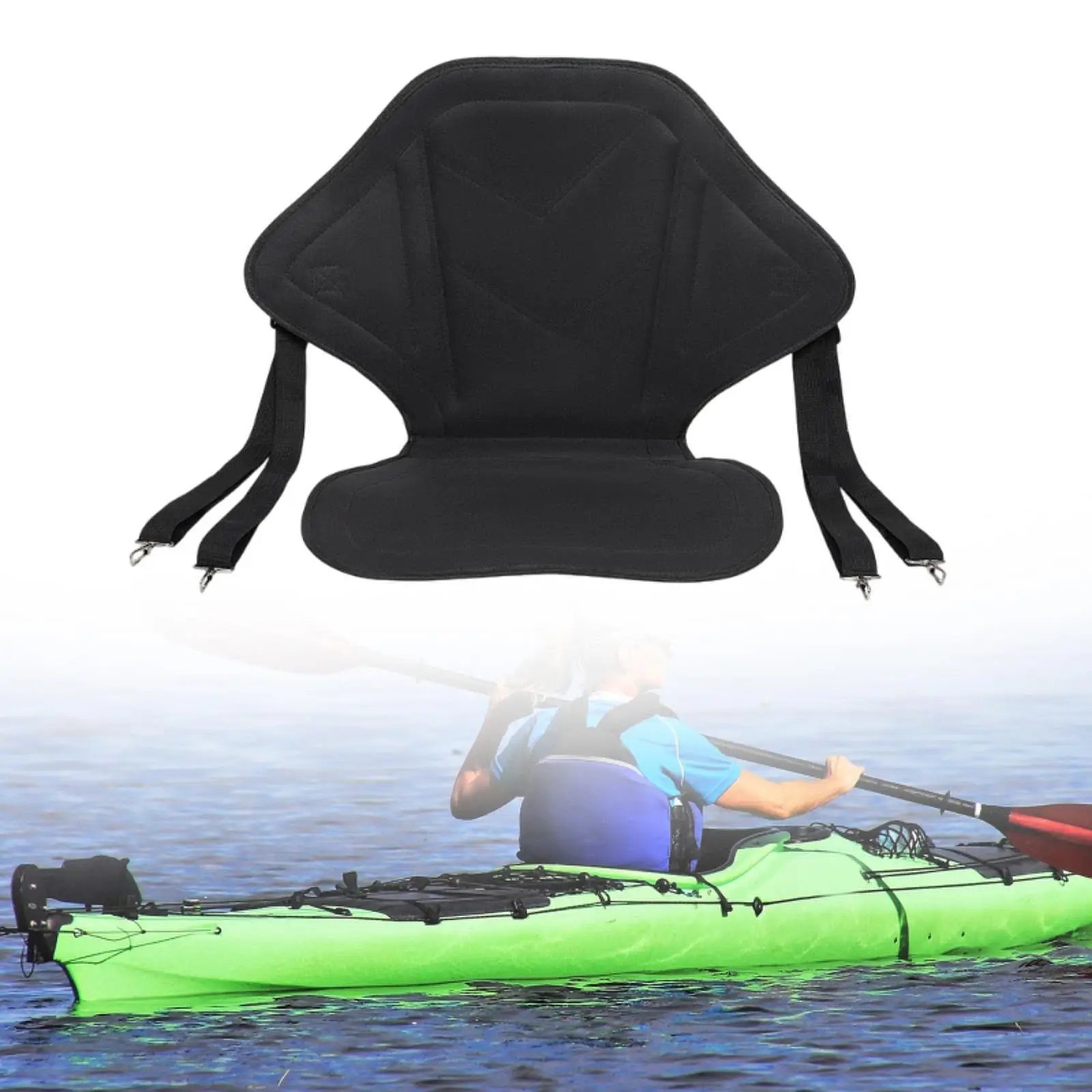 Kayak Seat Replacement Versatile Adjustable Strap Canoe Seats Oxford Cloth Fishing Seat for Canoeing Inflatable Kayak Travel