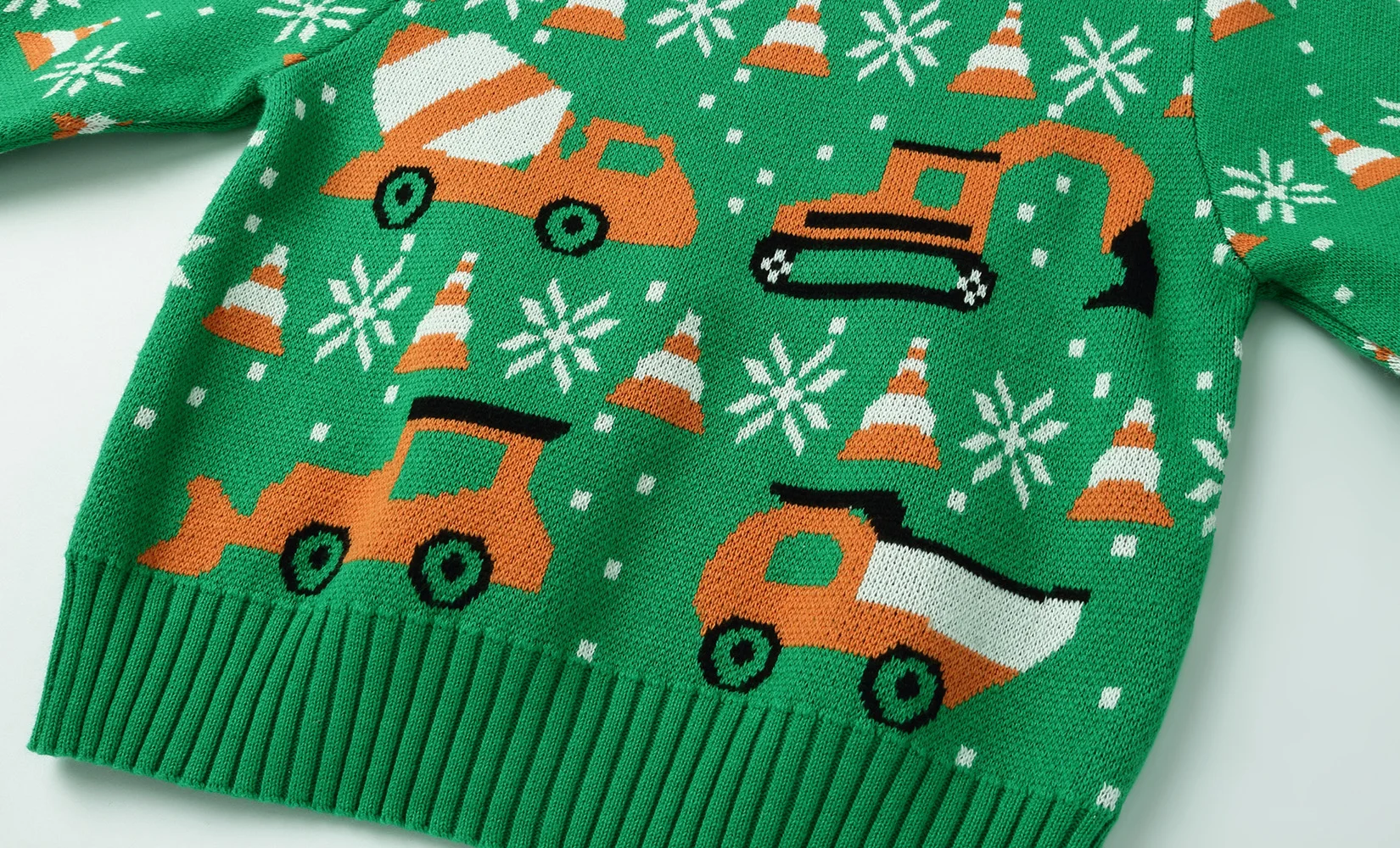 Mudkingdom Boys Girls Ugly Christmas Sweaters Long Sleeve Kids X-mas Pullover Dinosaur Excavator Holiday Party Knit Sweater