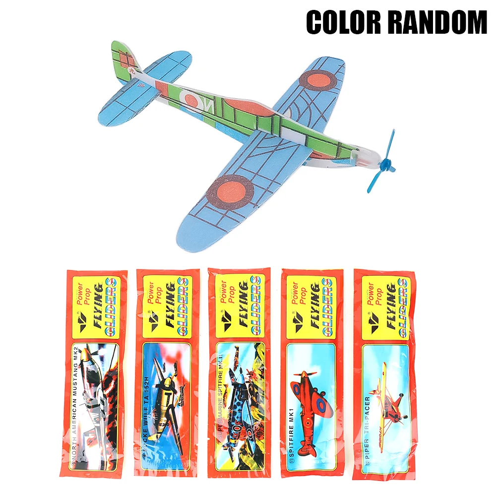 Avión planeador de espuma 3D para niños, juguete de avión volador de 12cm, 1/10 piezas, DIY