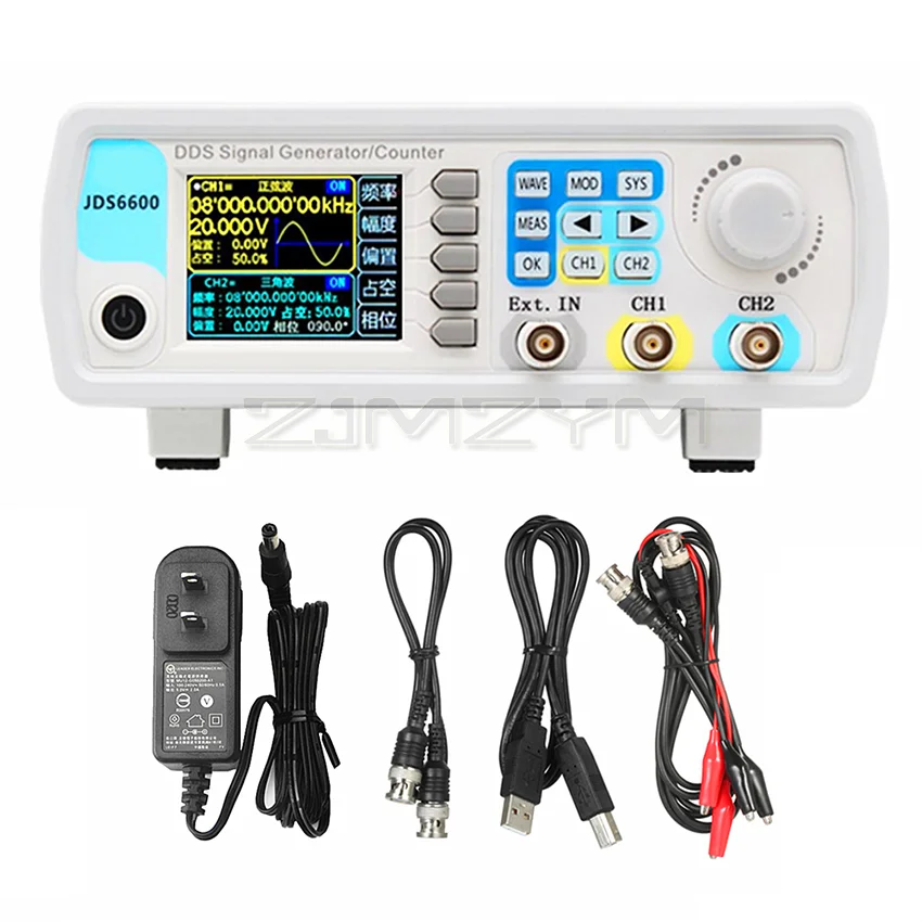 Imagem -04 - Dual e 2-channel Dds Signal Generator Fonte de Sinal Frequency Meter Função Arbitrária Waveform Counter Jds6600 15mhz