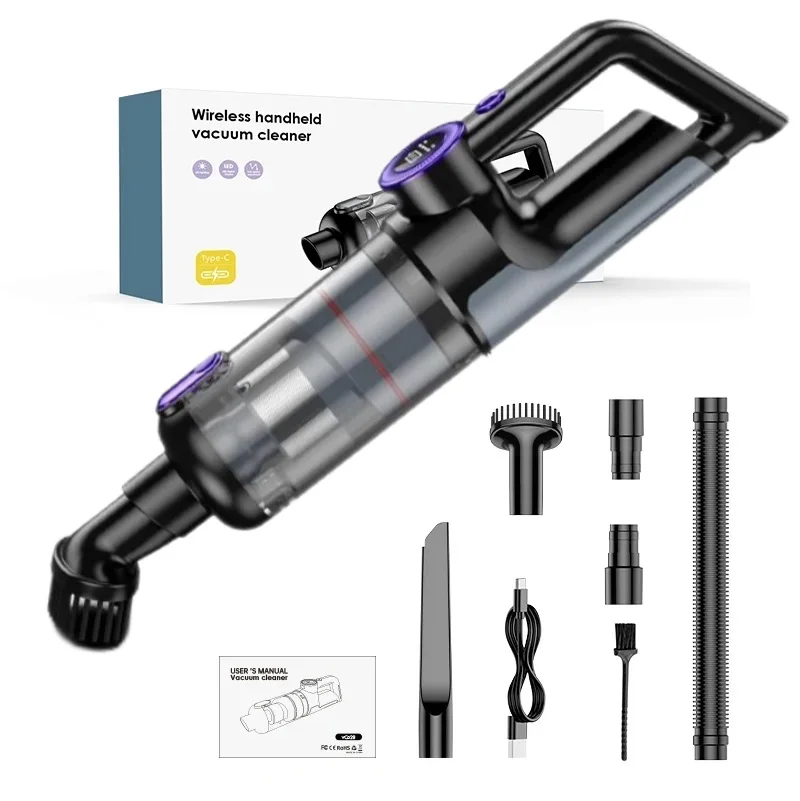 

Hot Sale 16000PA Dust Cleaning Battery Display 120W Power Wet and Dry Use Portable Mini Handheld Cordless Car Vacuum Cleaner