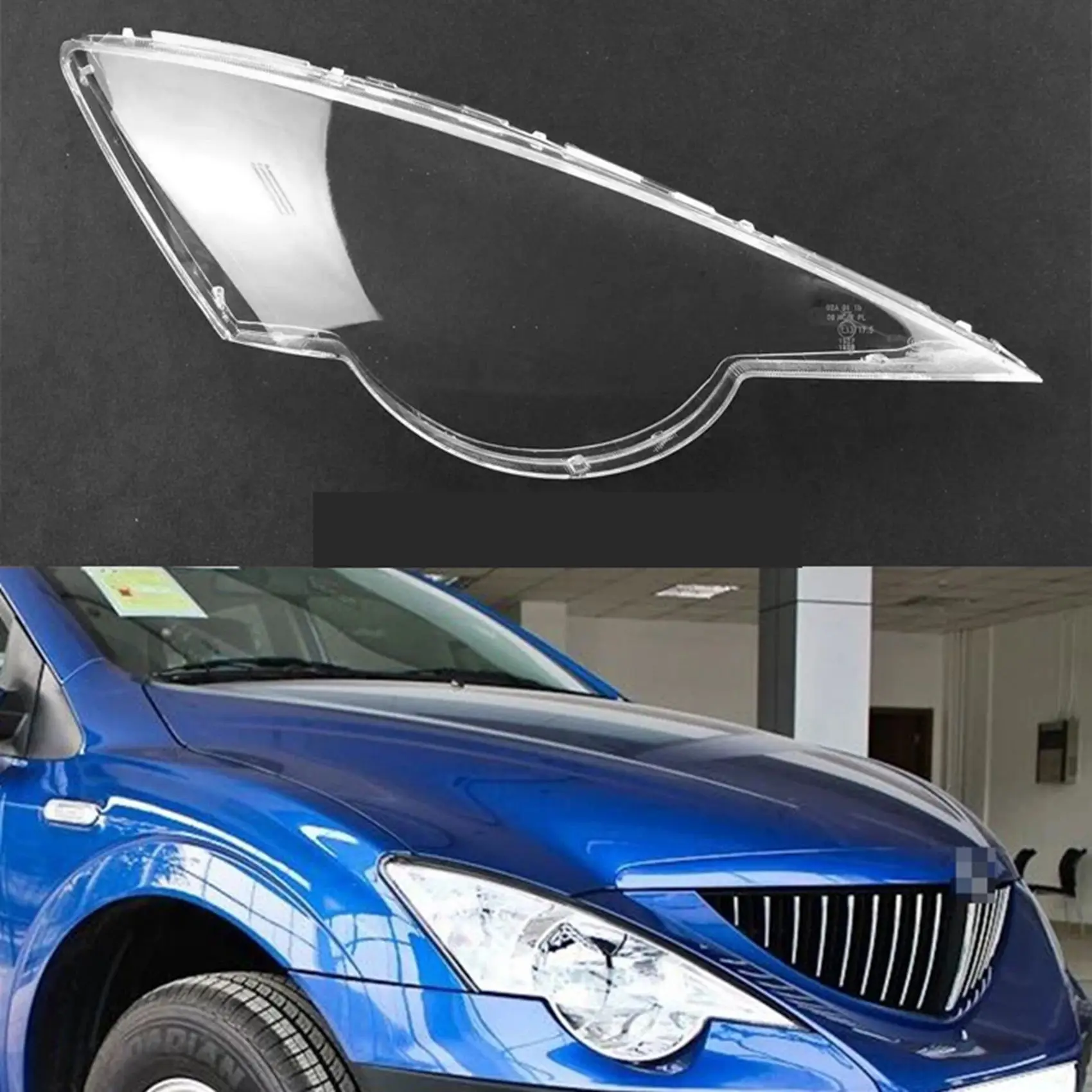 Left Side Car Headlight Cover Lamp Shell Mask Lampshade Lens Glass Headlamp Cover for Actyon 2007-2011