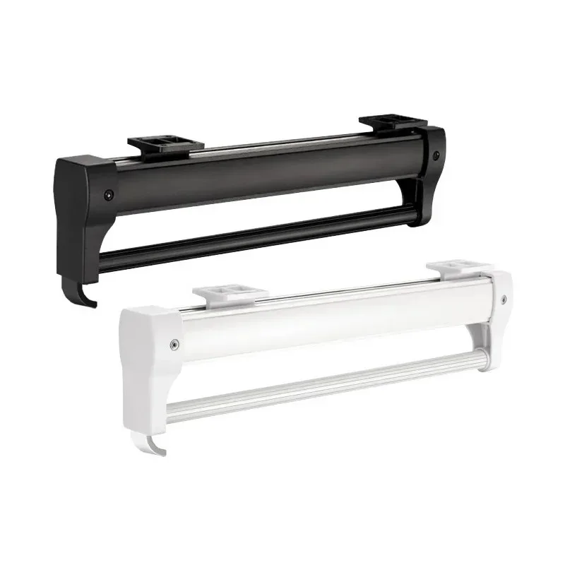 Adjustable Heavy Duty Pull-Out Closet Valet Rod,Home Improvement Wardrobe Clothing Rail Top Mount Rack Bar Ball Bearing Slide