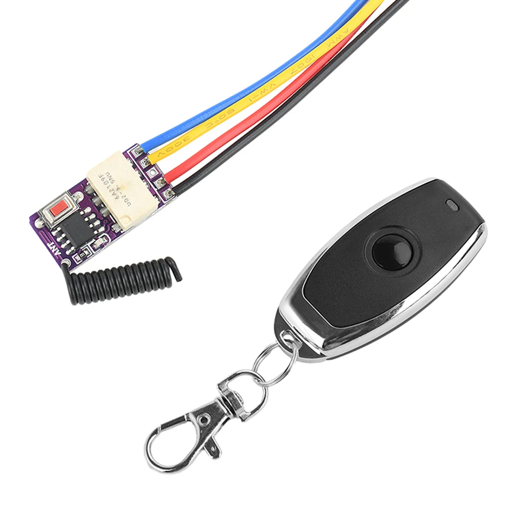 DC 3.7-12V RF 433MHZ Jogging/Interlocking/Self locking/Delay 10-300 Second Relay Wireless Remote Control Switch Module 0.5mA