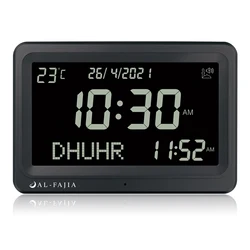 Harcèlement Fajia-Horloge Azan à écran LCD plus grand, 8 sons 202 an, Hijir multilingue, calendriers grégoriens, prière musulmane, réveil de bureau