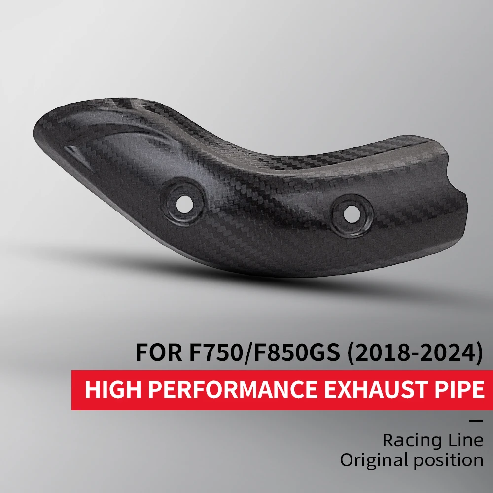 MotorcycleLink Middle Pipe Exhaust Pipe With Anti-Scald Cover Slip-On  For F750GS F850GS ADV 2018-2022 F750 F850 GS