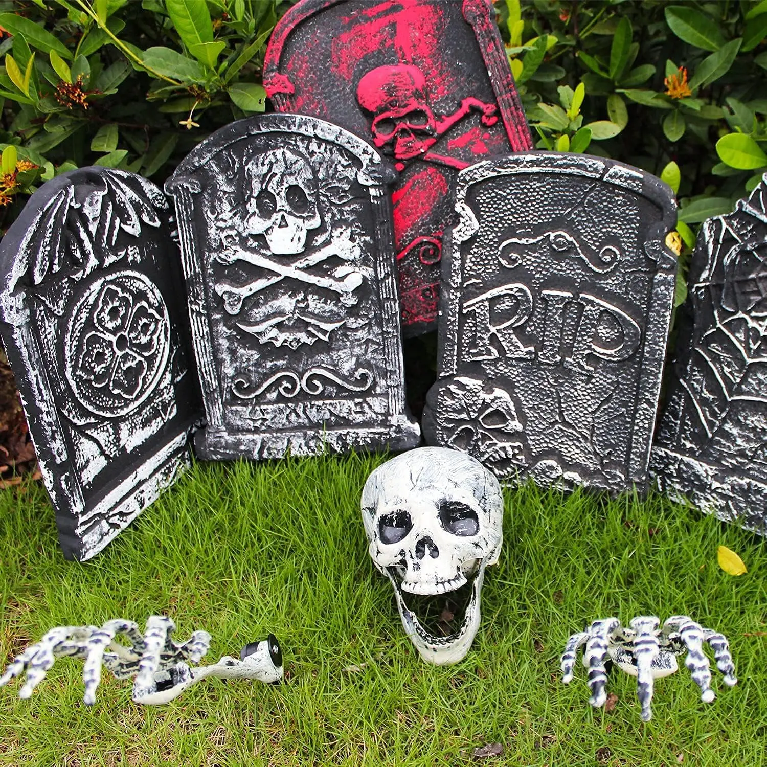 Garden Decoration Holiday Skull Bone Props Ground Breaking Horror Halloween Decoration Skull Party Accessories Gift Decoration view 3