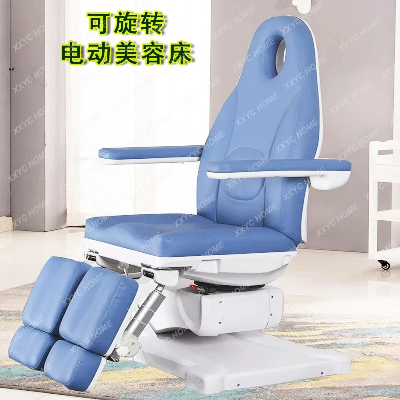 AA beauty folding bed, special tattoo bed for beauty salons, split-leg rotating multi-functional pedicure chair