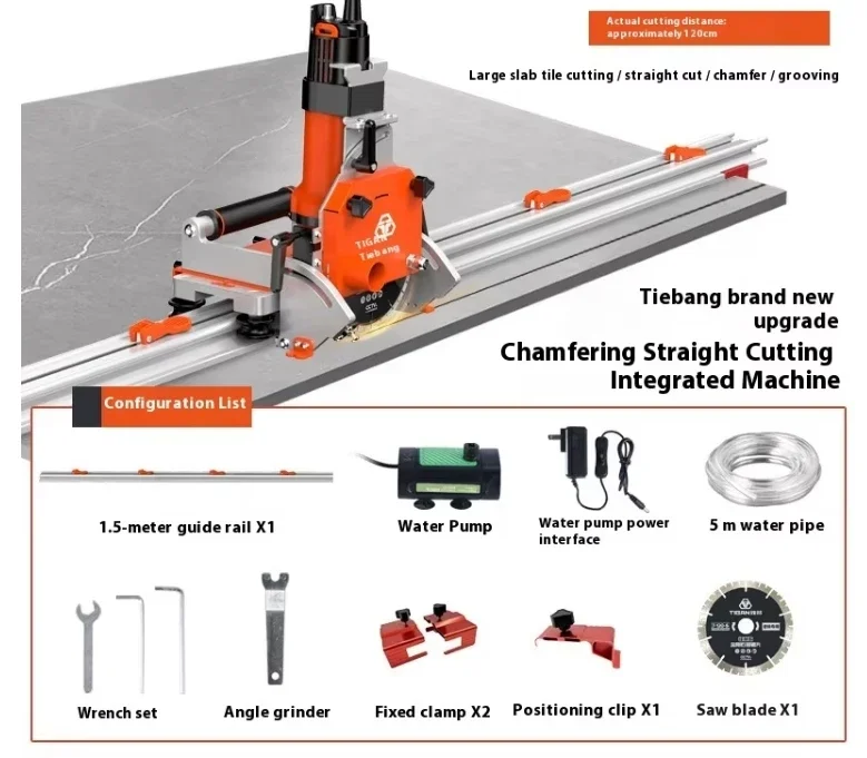 High Precision Electric Ceramic Tile Cutting Machine 220V Orbital Push Pull Knife Handheld For Chamfering And Straight Cutting