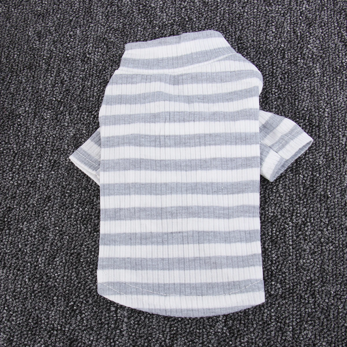 

Stripe Pattern Cotton Dog Clothes Grey White Xxl Elastic Lightweight Windproof Pet Clothes Warm Costume Dog Costume