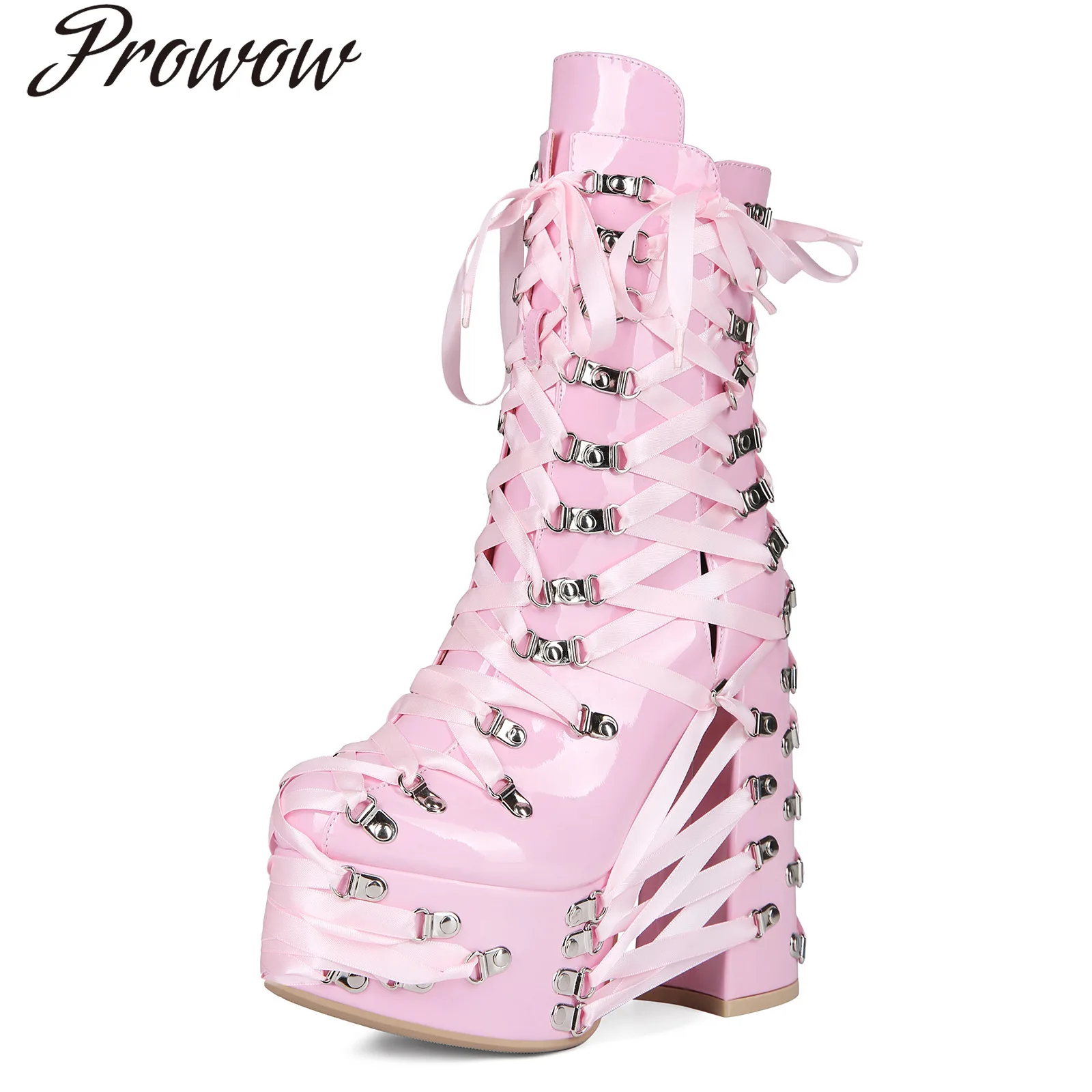 

Ботильоны на высоком каблуке с пряжкой в стиле панк, женская обувь Zapatos Mujer