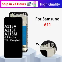 High Quality For Samsung A11 A115 LCD Display Touch Screen Assembly SM-A115F SM-A115F/DS SM-A115M/DS Display With Frame